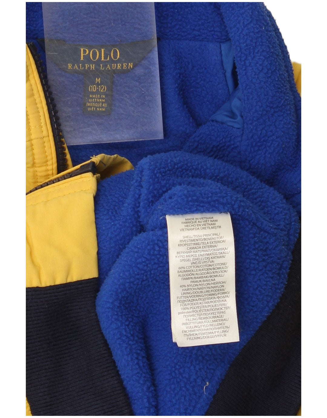 Polo Ralph Lauren Cazadora bomber para niño 10-11 años Bloque de color amarillo mediano