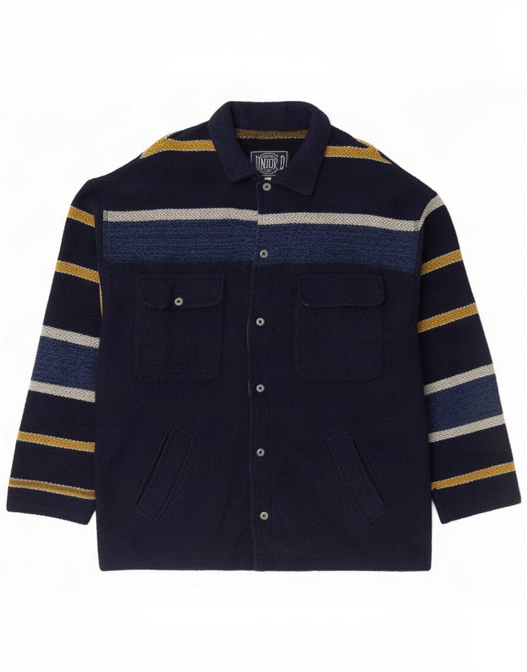 Junior.D Cazadora bomber para niño 15-16 años Azul marino a rayas