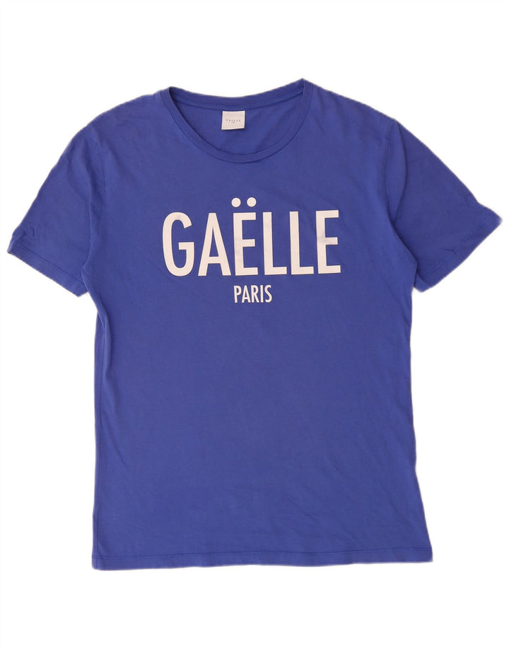Gaelle - Camiseta gráfica para hombre, talla pequeña, azul