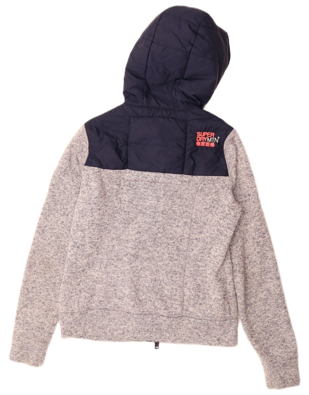 Superdry Mujer Sudadera con capucha y cremallera UK 40 Poliéster color block gris medio