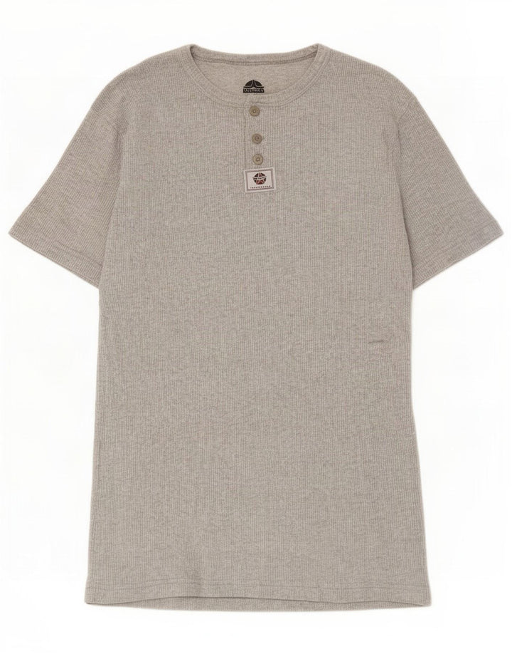 Vintage camiseta para hombre Top grande gris