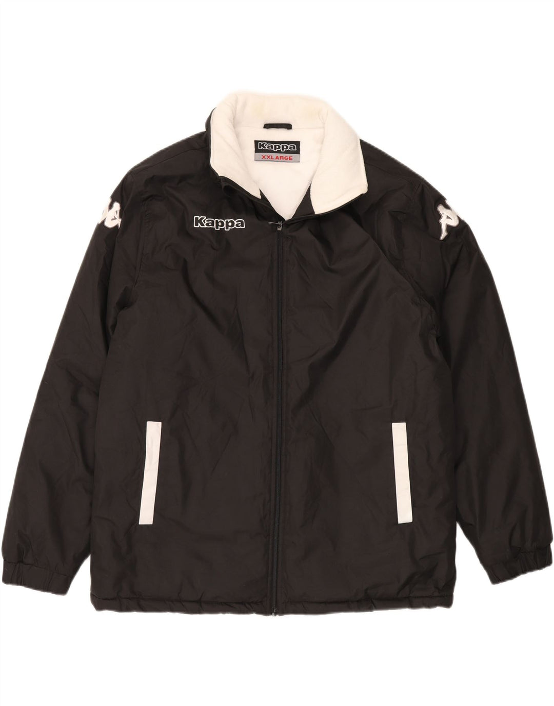 KAPPA Chaqueta cortavientos para hombre UK 44 2XL Poliéster negro