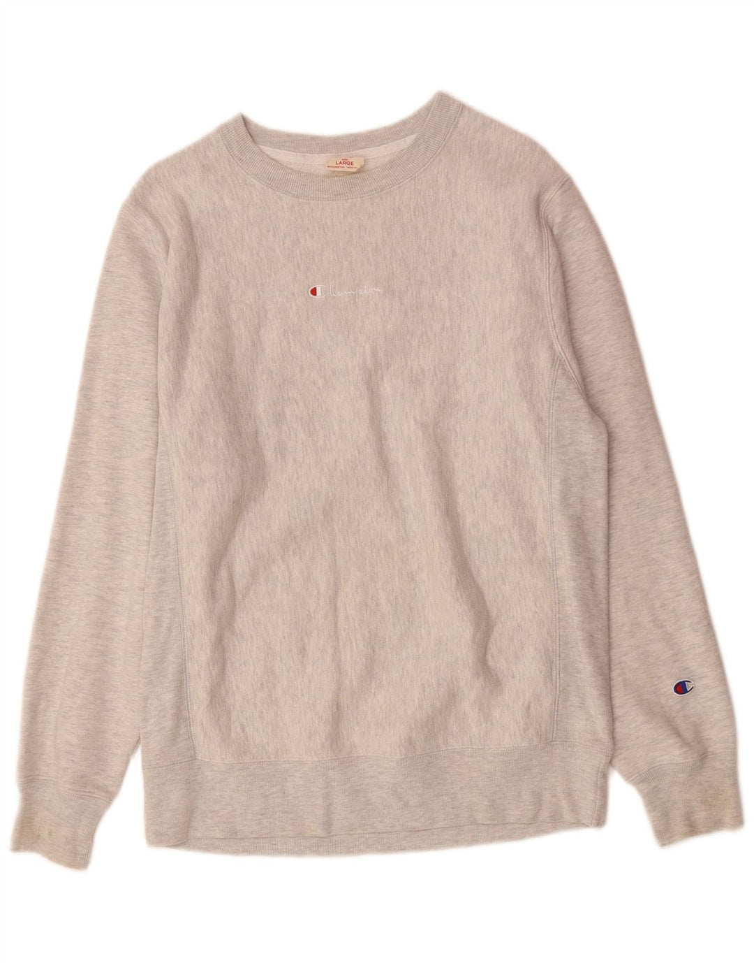 CHAMPION Sudadera tipo jersey para hombre de algodón moteado gris grande