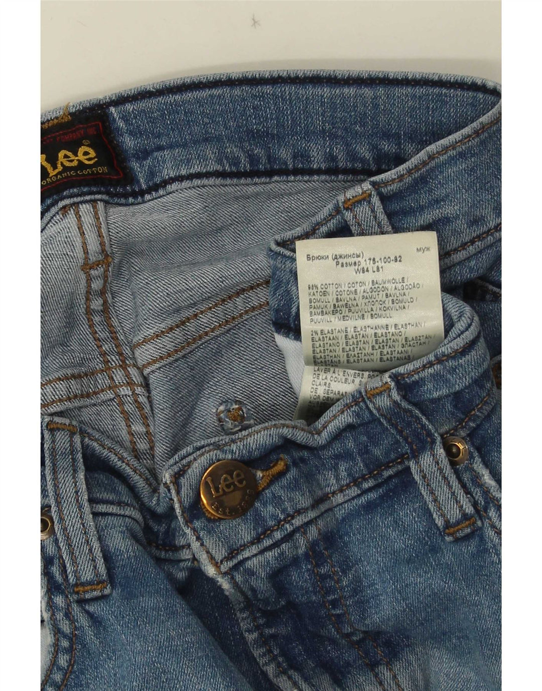 Vaqueros Lee Luke Slim para Mujer W33 L32 Algodón Azul