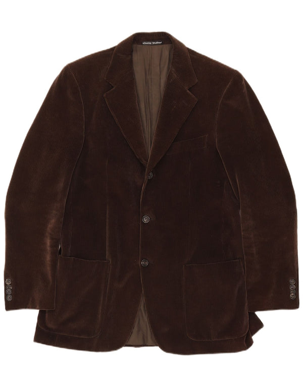Velluto Duca Visconti Mens 3 Button Blazer Jacket IT 48 Medium Brown