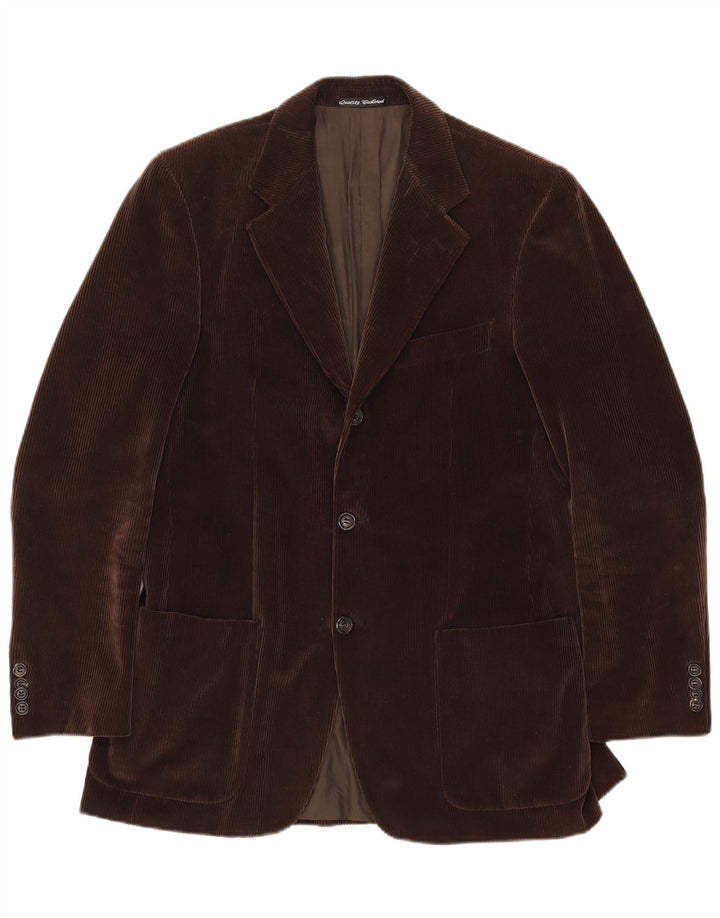 Velluto Duca Visconti Chaqueta tipo blazer de 3 botones para hombre IT 48 Marrón medio