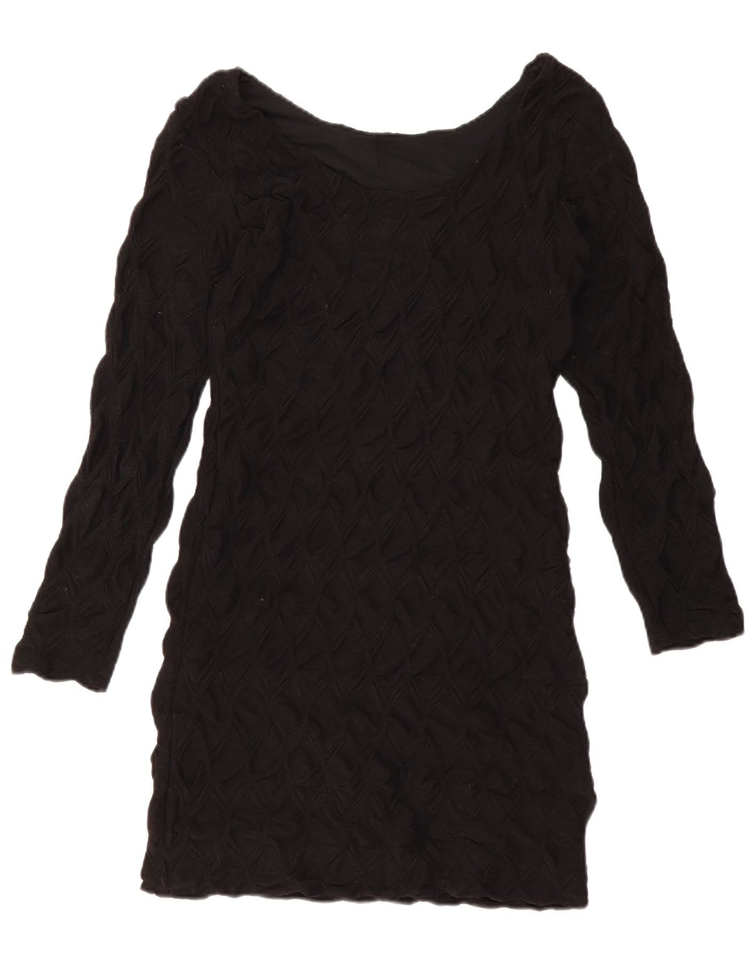 ZARA Vestido tubo de manga larga para mujer UK 44 Large Negro