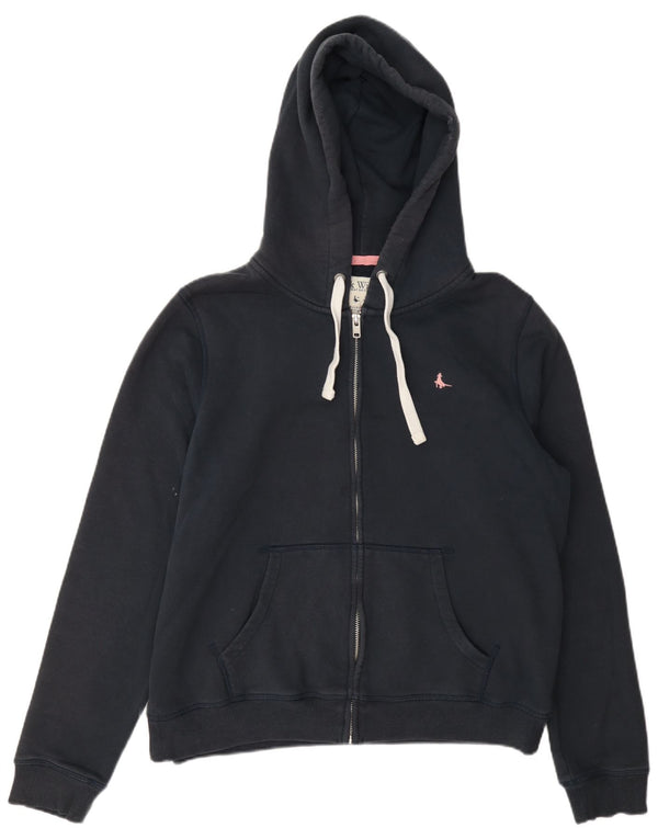 Jack Wills Sudadera con capucha y cremallera para mujer UK 46 Grande Algodón azul marino