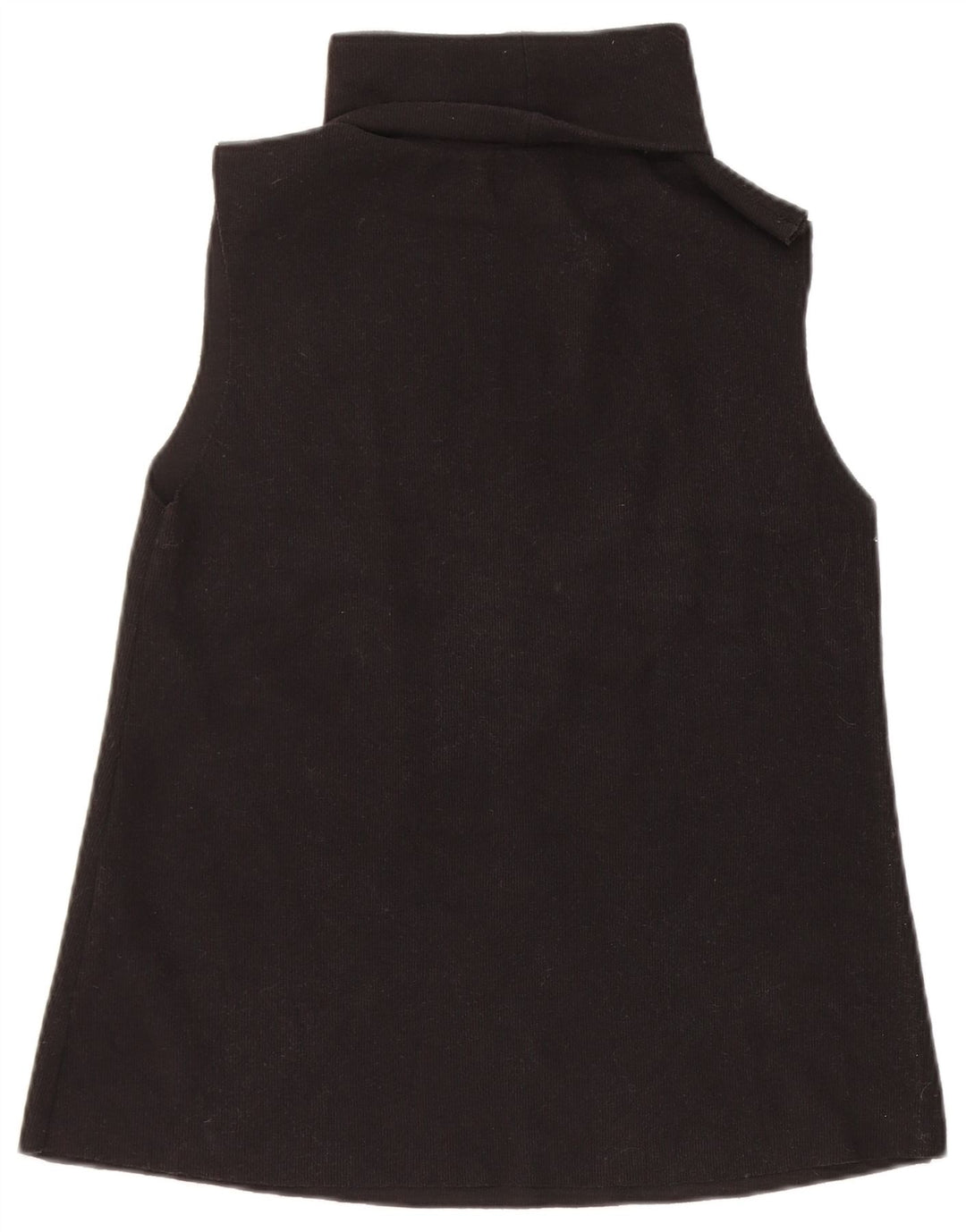 Zara Mujer Chaleco Tank Top UK 12 Medium Negro Algodón