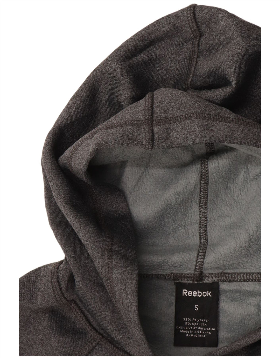 REEBOK Jersey con capucha para mujer UK 10 Small Grey Poliéster