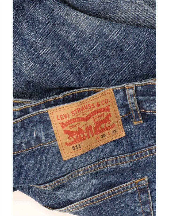 Levi's Jeans ajustados de talle alto 511 para hombre W38 L32 Algodón azul