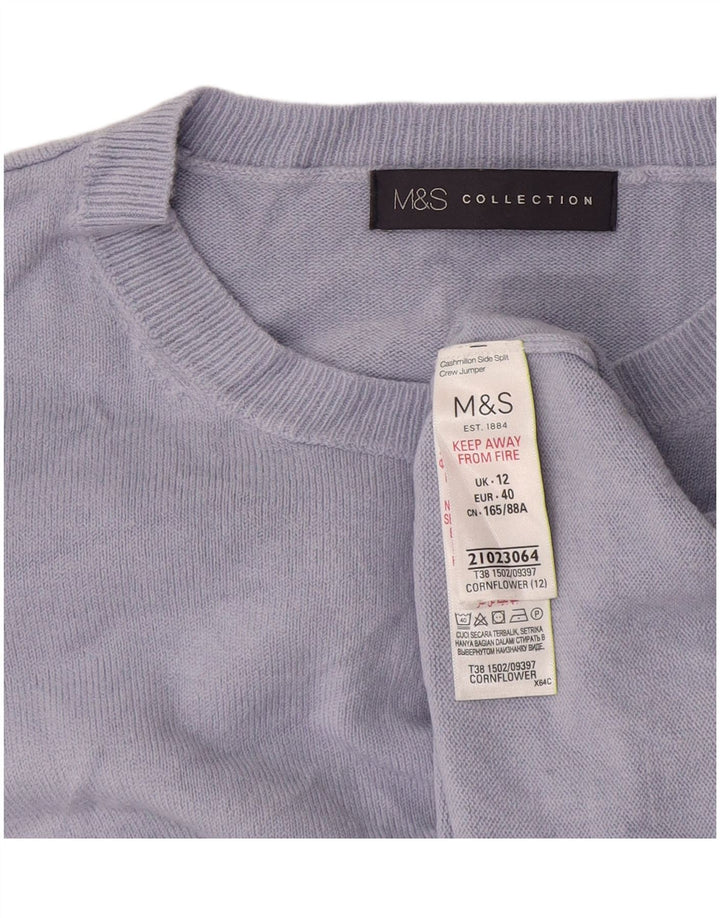 Marks & Spencer Jersey de cuello redondo para mujer UK 40 Acrílico azul medio