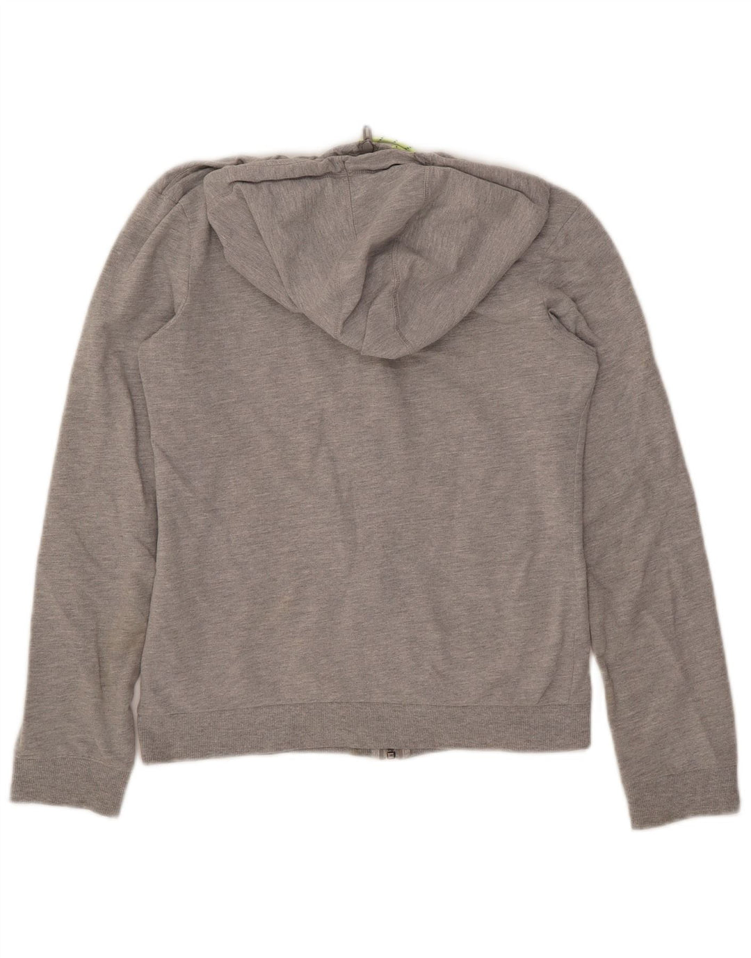 ADIDAS Sudadera con capucha y cremallera gráfica para mujer UK 8/10 Small Grey Cotton