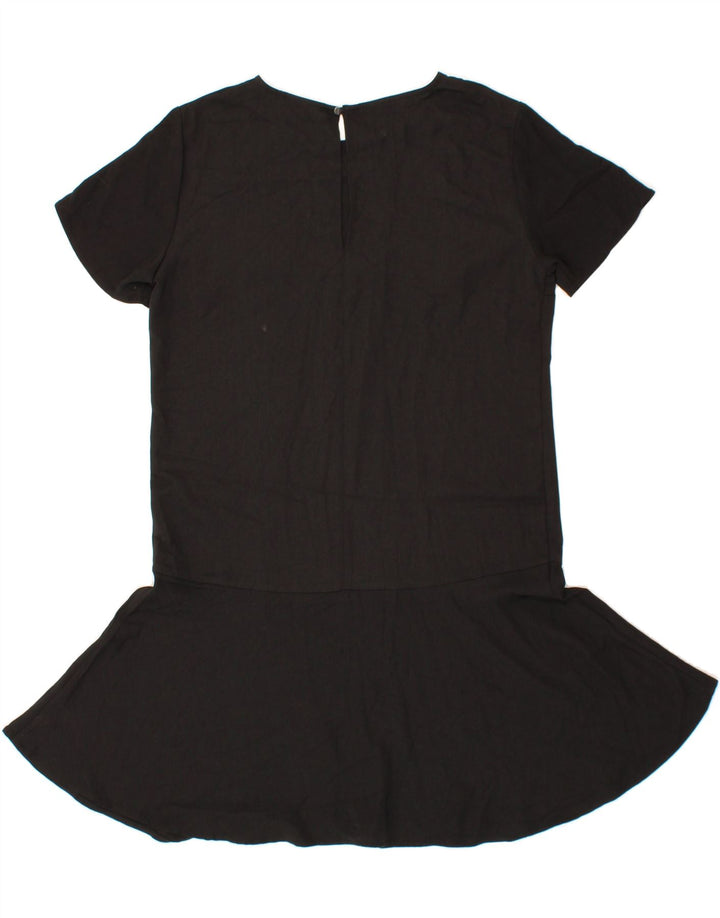 MOSSIMO Womens Loose Fit Drop Waist Dress UK 10 Small Black Polyester Vintage Mossimo and Second-Hand Mossimo from Messina Hembry 