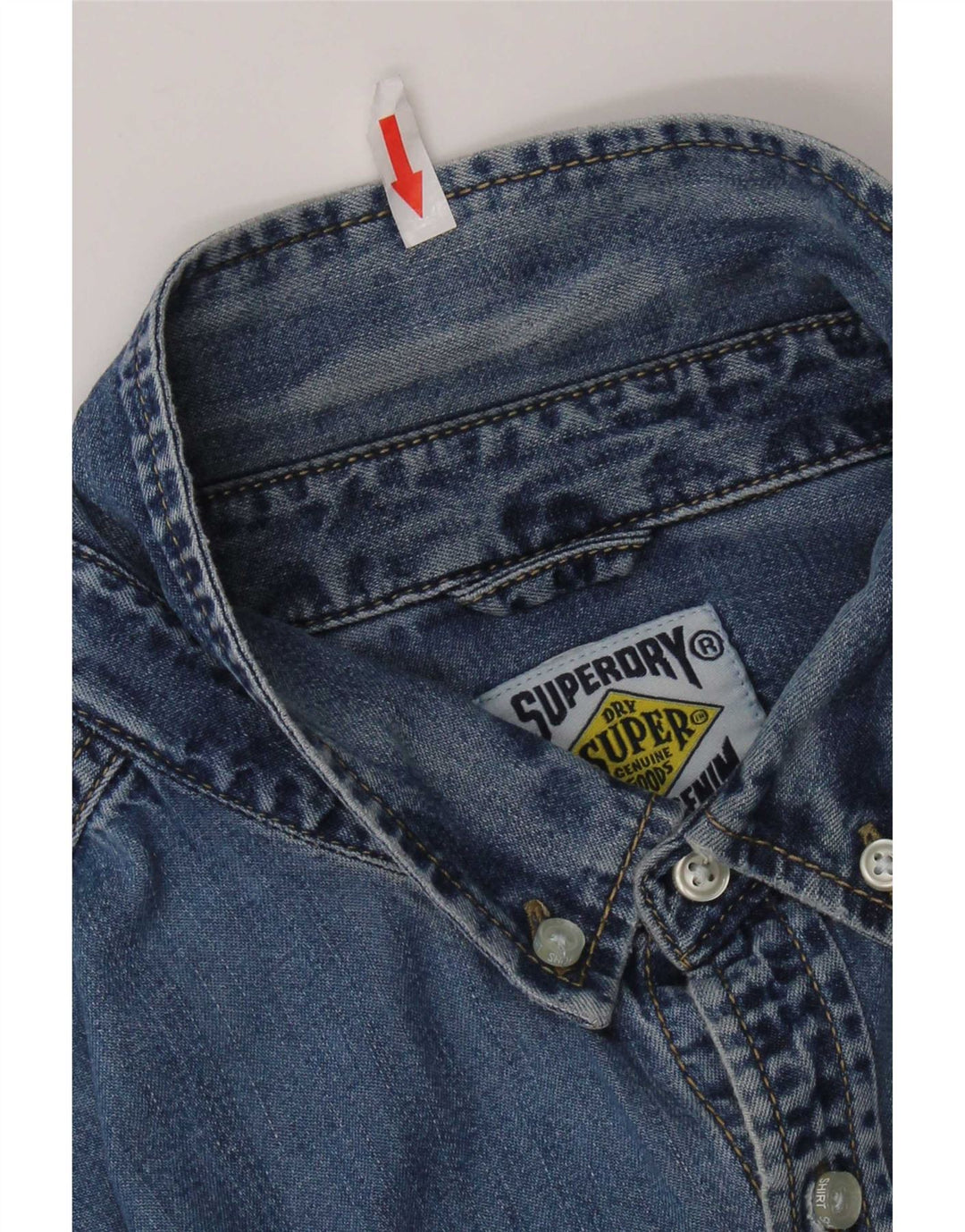 Superdry Camisa Vaquera XL Algodón Azul Hombre