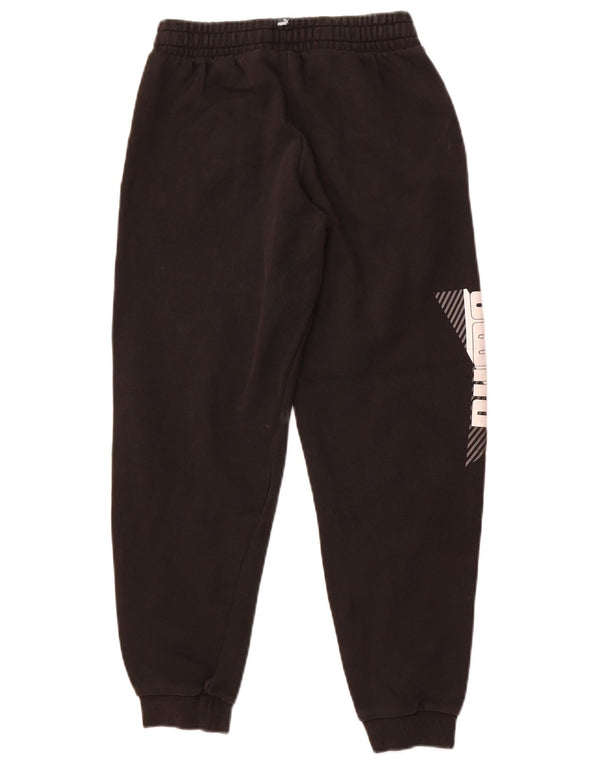 Puma Boys Graphic Tracksuit Trousers Joggers 13-14 Years  Black Cotton