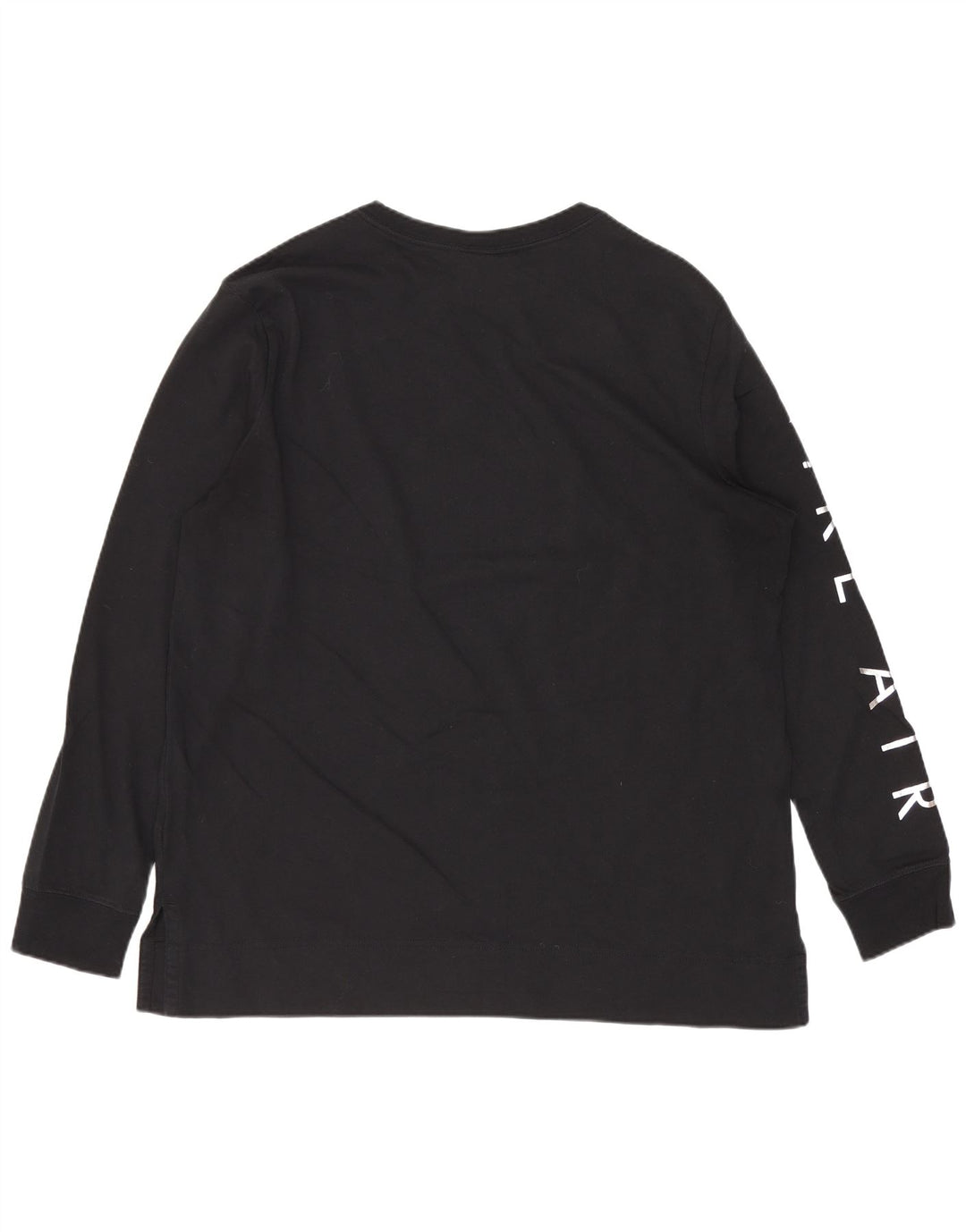 Nike Camiseta gráfica de manga larga para hombre, talla grande, color negro