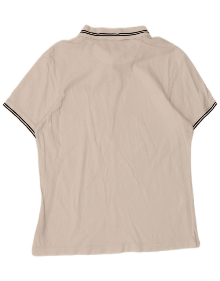 Polo Barbour Para Hombre Algodón Blanco Grande