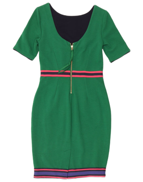 Vestido tubo de mujer Boden UK 8 Small Algodón color block verde