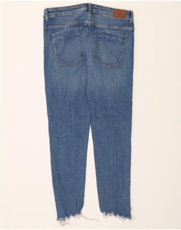 Zara Jeans ajustados desgastados para mujer EU 42 Large W32 L26 Algodón azul