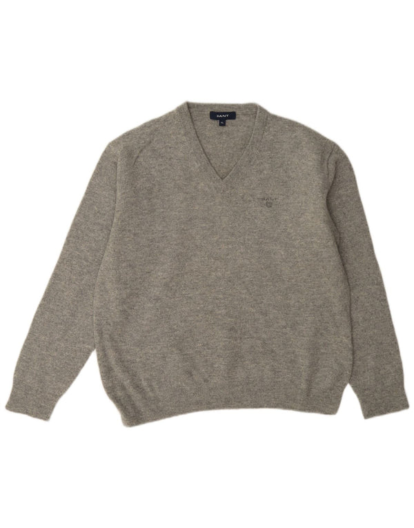 Gant Jersey con Cuello en V para Mujer UK 40 XL Lana Gris