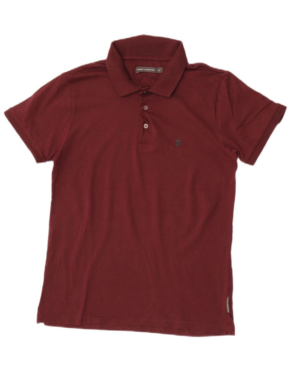 French Connection Polo para hombre de algodón granate medio