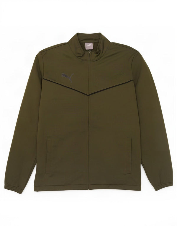 Puma Mens Chándal Top Chaqueta Grande Caqui Poliéster