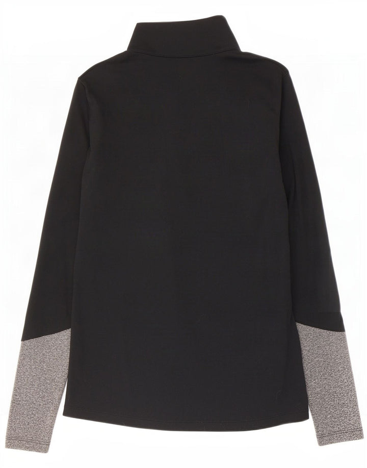 Under Armour Mujer Jersey Chándal Top UK 6 XS Negro Colorblock