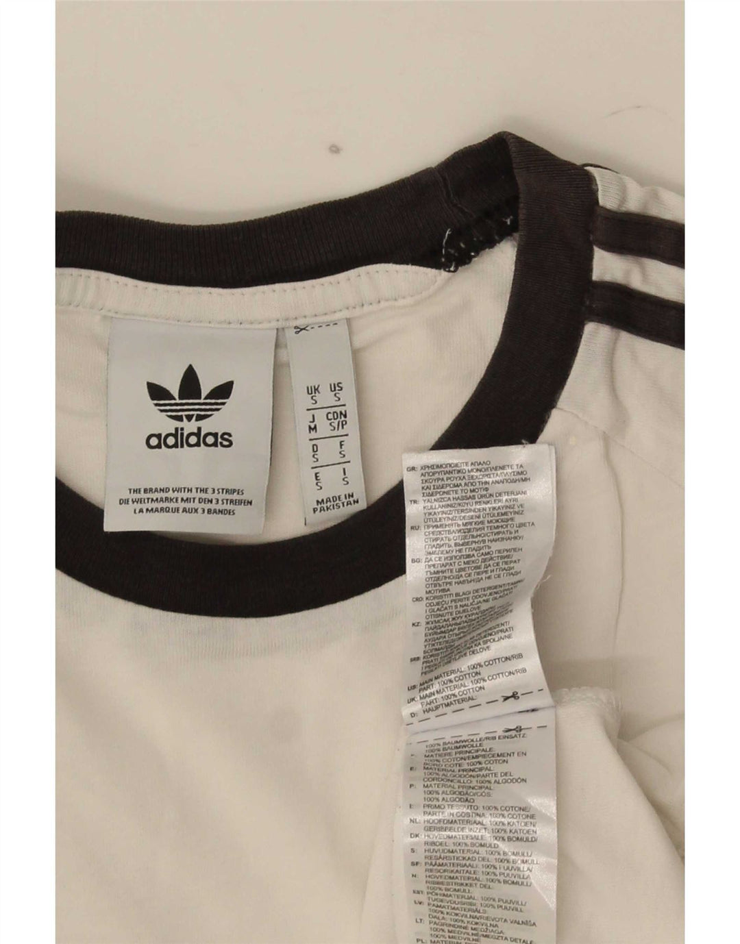 Adidas Hombre Camiseta Top Small Blanco Algodón