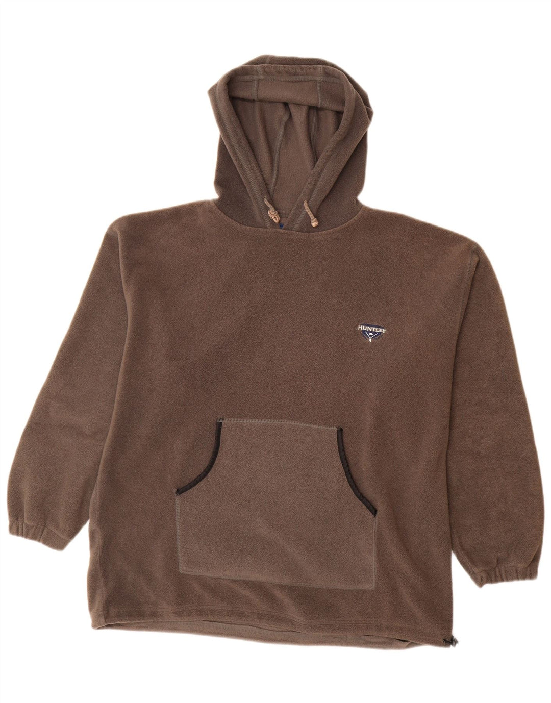 VINTAGE Jersey polar con capucha para hombre Poliéster gris grande