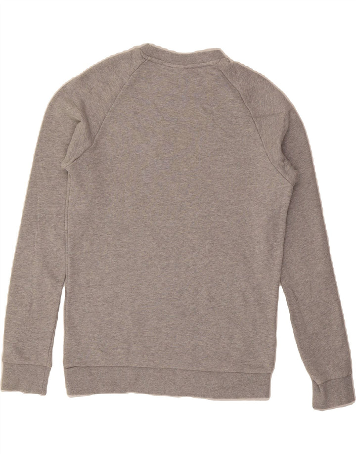 ADIDAS Mens Graphic Sweatshirt Jumper Small Grey Cotton Vintage Adidas and Second-Hand Adidas from Messina Hembry 