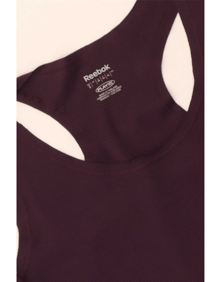 Reebok - Camiseta sin mangas para mujer, talla 8, color morado