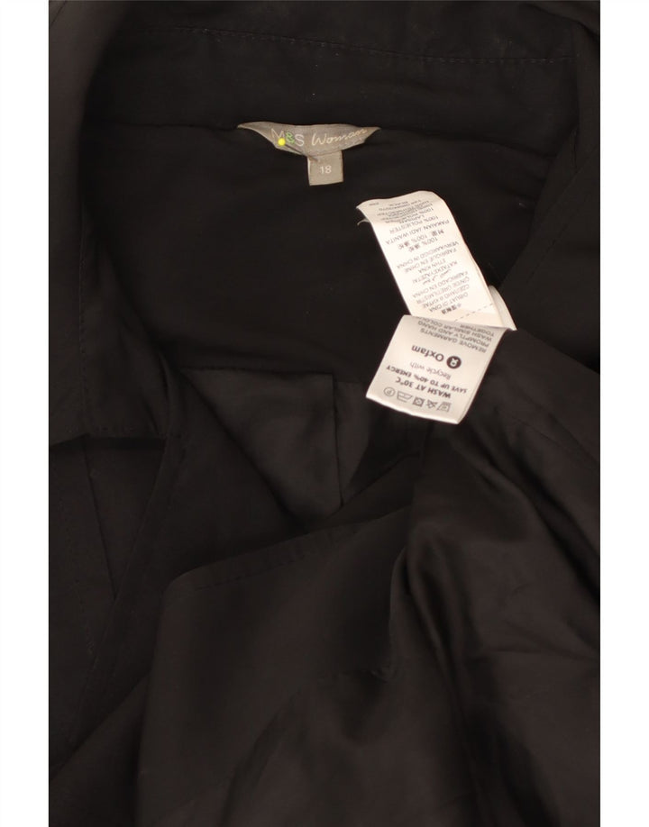 Marks & Spencer Gabardina para mujer UK 40 XL Poliéster negro