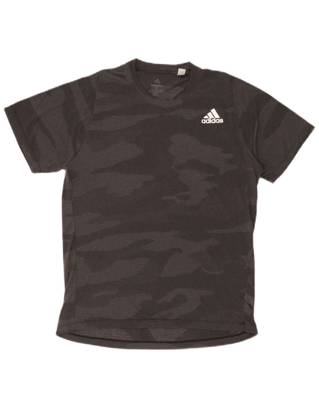 Adidas Hombre Climalite Camiseta Top Gris Medio Camuflaje Poliéster