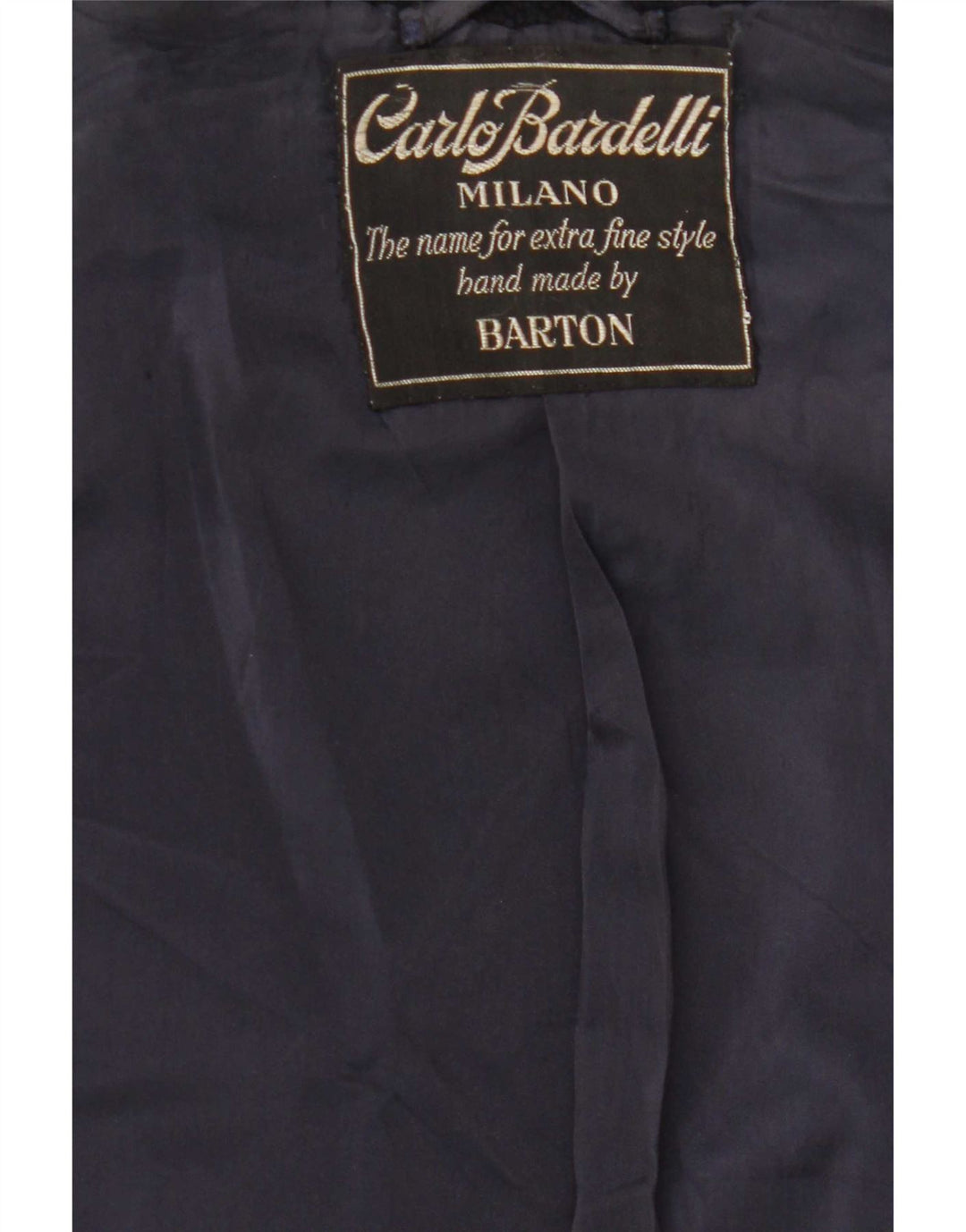 Carlo Bardelli Abrigo cruzado para hombre UK 36 Small Azul marino