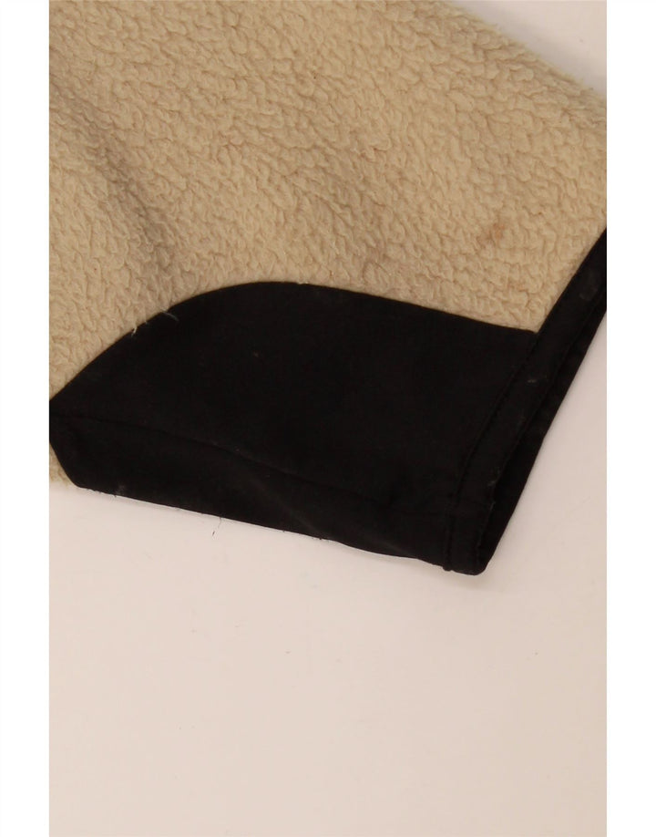 FILA Chaqueta polar para hombre UK 36 Small Beige Colorblock Poliéster