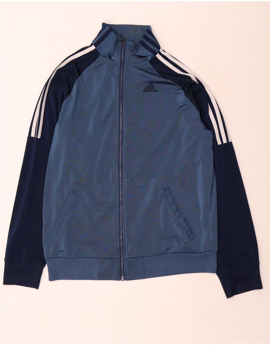 Adidas Hombre Chándal Top Chaqueta Grande Azul Marino Colorblock