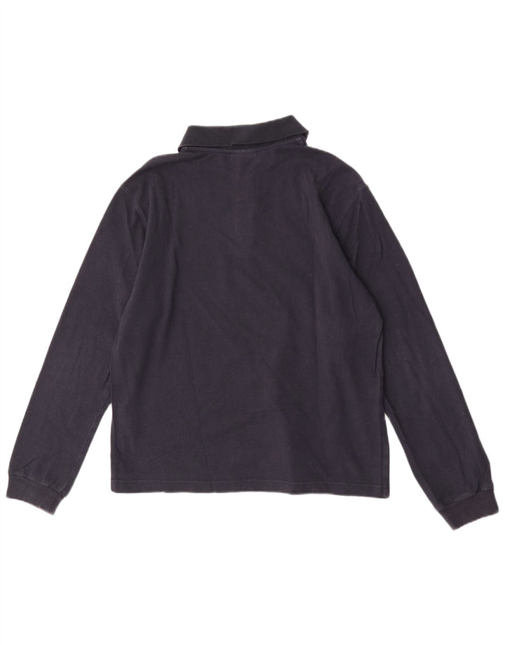 Champion Polo De Manga Larga Para Hombre Algodón Azul Marino Medio