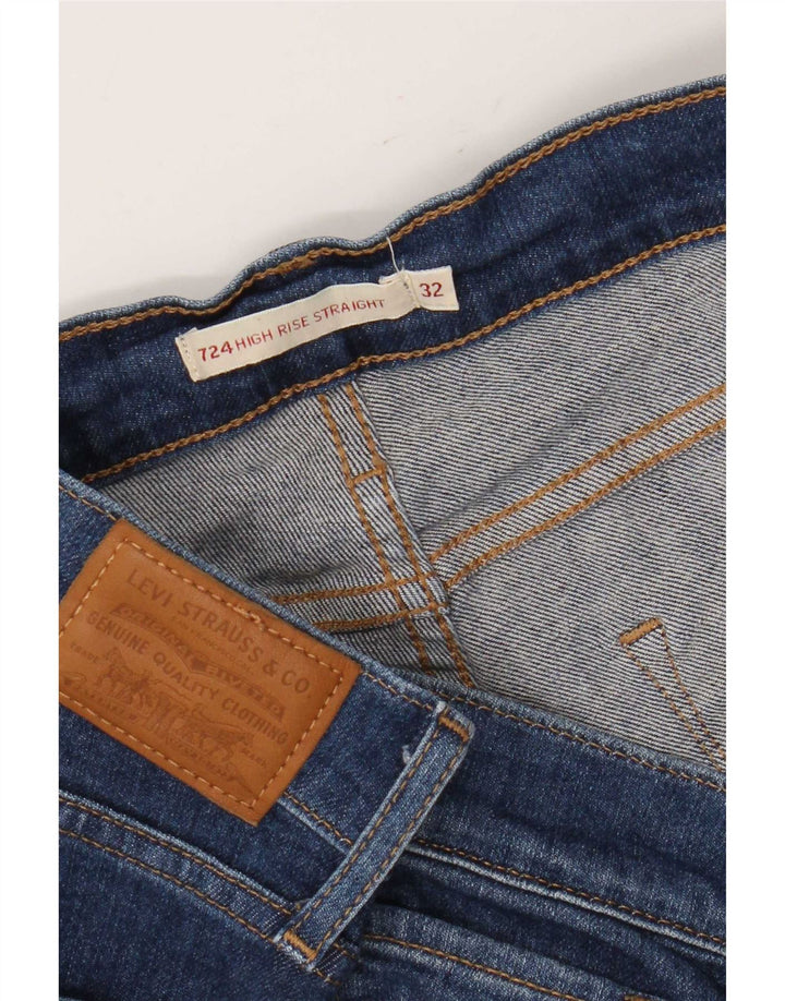 Levi's Mujer 724 Vaqueros Rectos De Tiro Alto W32 L26 Azul