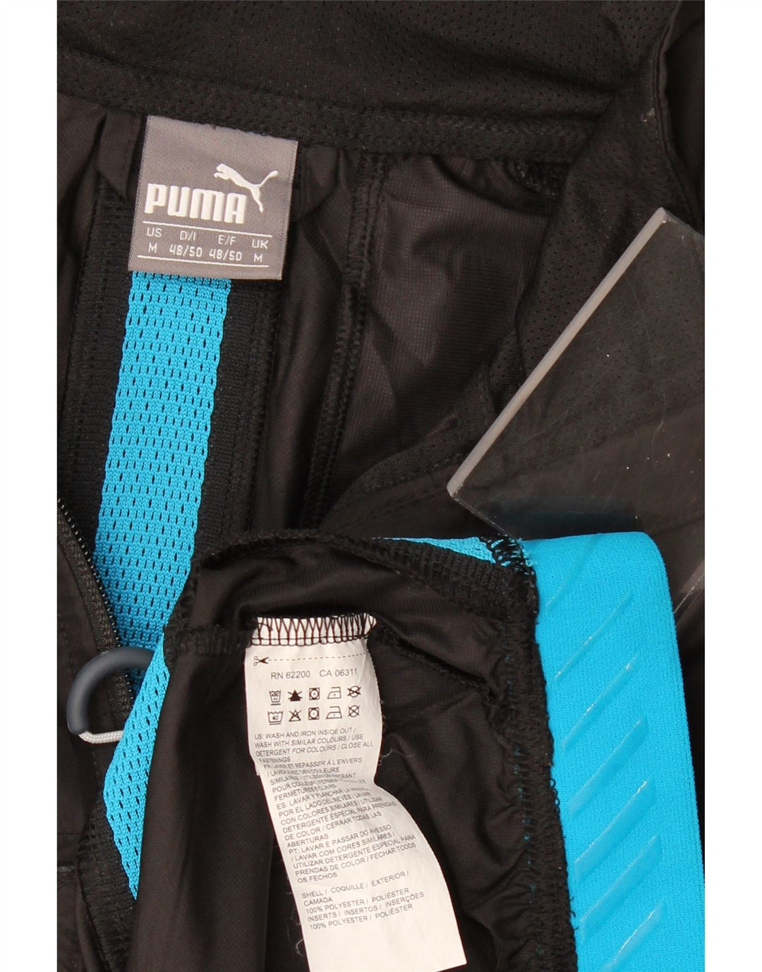 PUMA Chaqueta superior de chándal para hombre Poliéster con bloques de color negro mediano