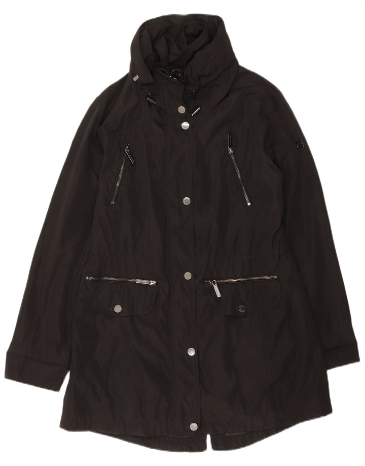 Michael Kors Parka con capucha para mujer UK 10 Small Poliéster negro