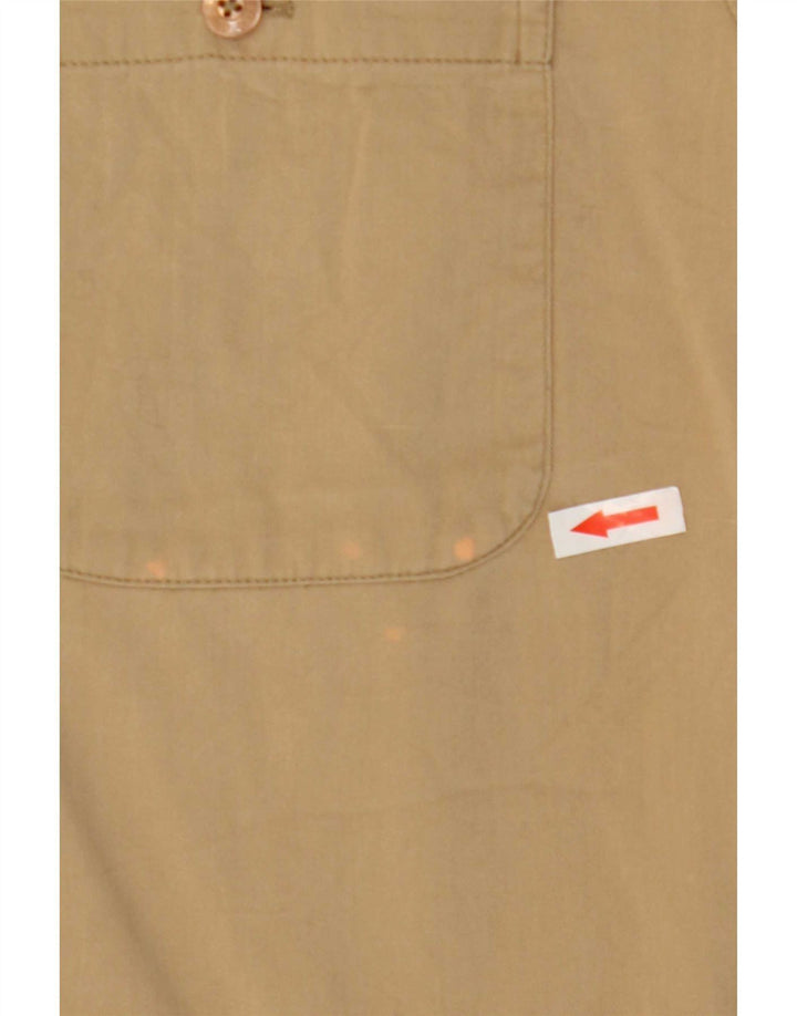 Camisa Guess Hombre Manga Corta Small Beige Algodón