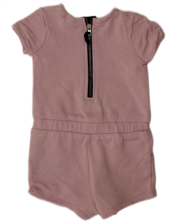 TOMMY HILFIGER Mono corto para bebé niña 6-9 meses Algodón a rayas rosa