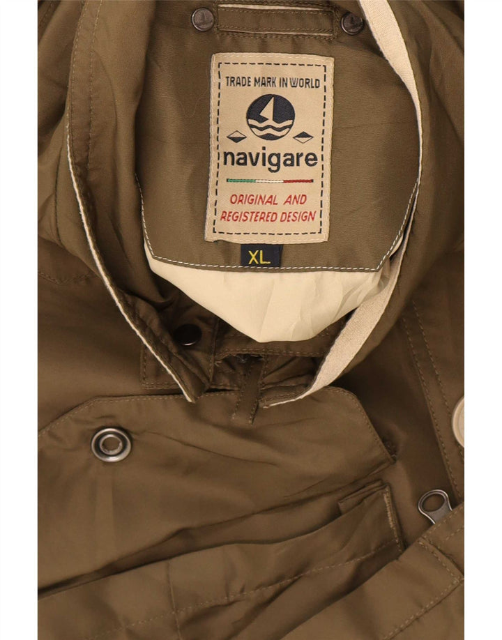 Navigare Chaqueta utilitaria para hombre UK 42 XL Caqui Poliéster