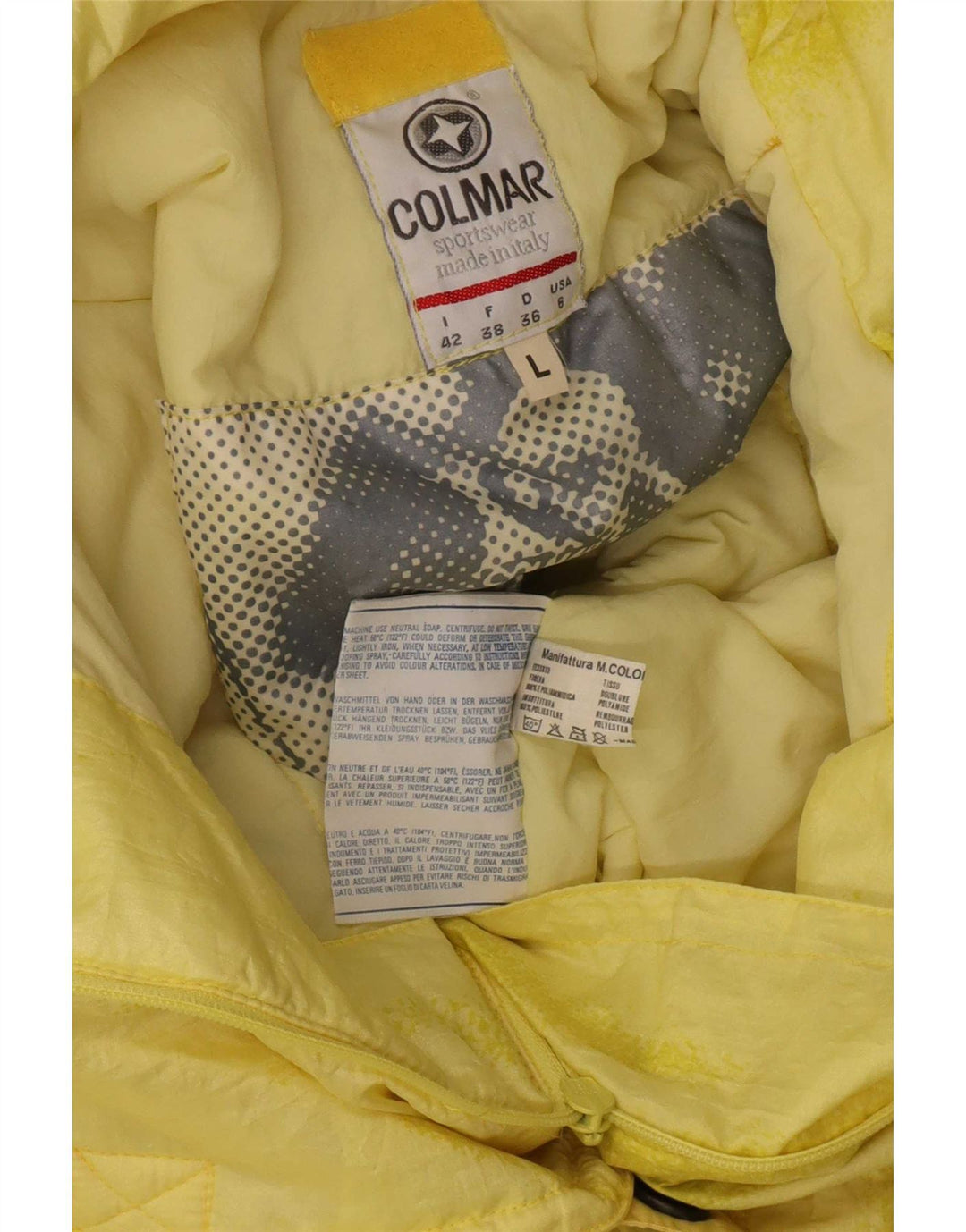 Mono de esquí Colmar para mujer UK 46 Poliéster amarillo grande