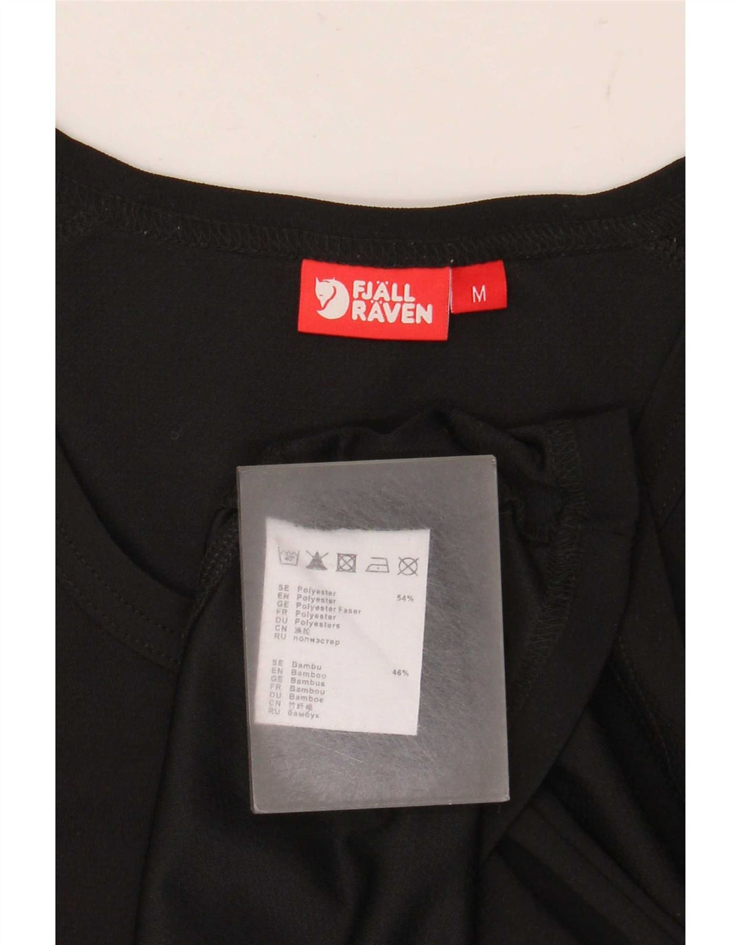 Fjall Raven Camiseta para mujer Top UK 44 Mediano Negro Poliéster