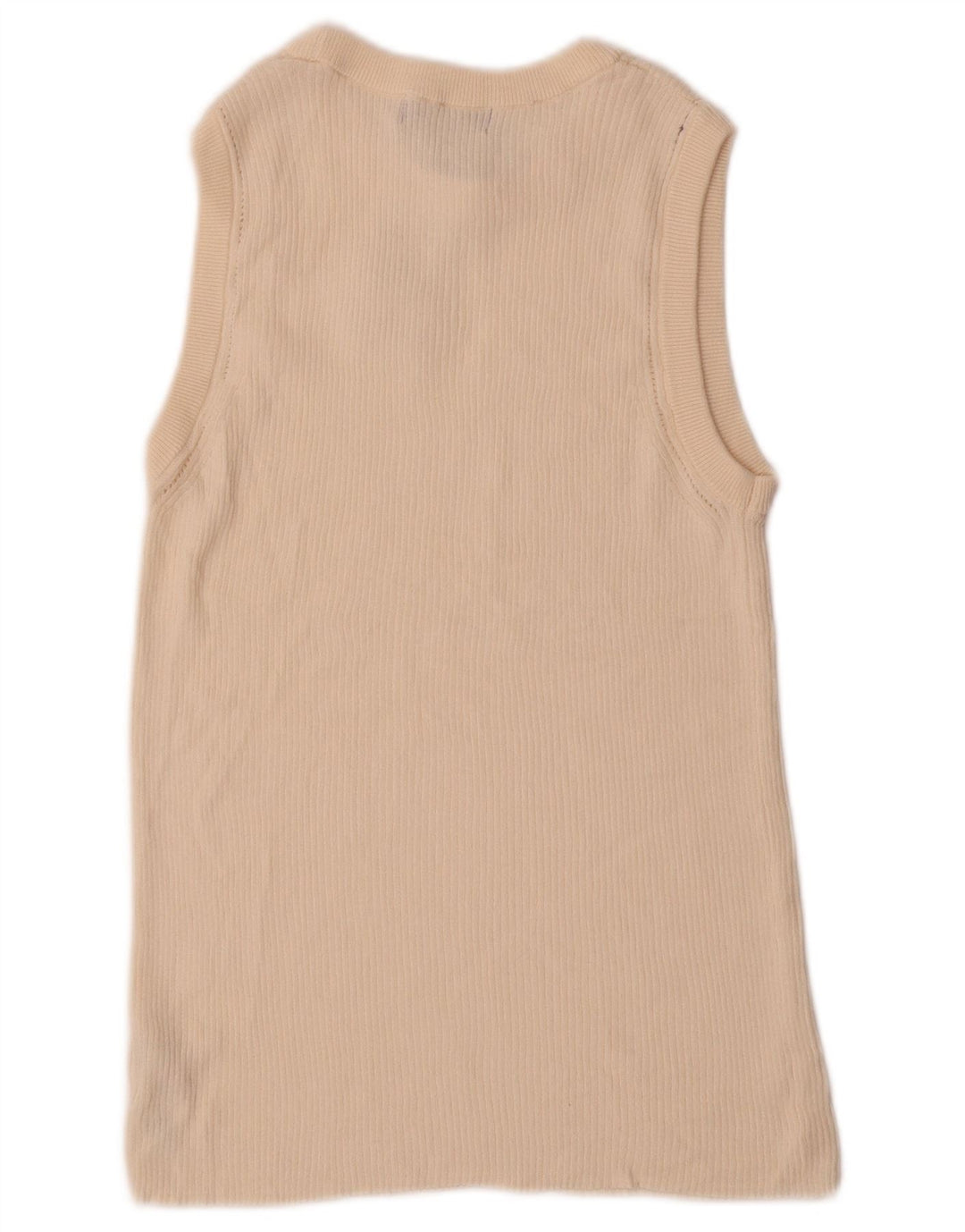 Marks & Spencer - Camiseta sin mangas para mujer, talla 40, talla mediana, algodón blanco roto