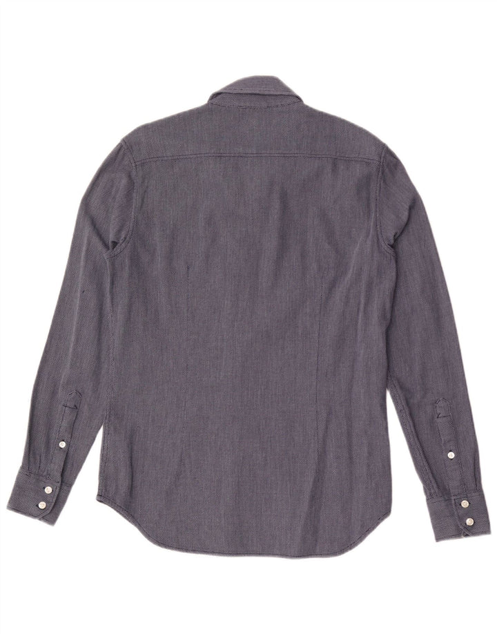 Camisa G-Star Hombre Algodón Geométrico Azul Marino Medio
