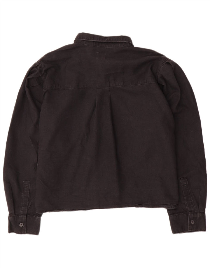 LEVI'S Camisa vaquera extragrande para mujer UK 44 Algodón negro mediano