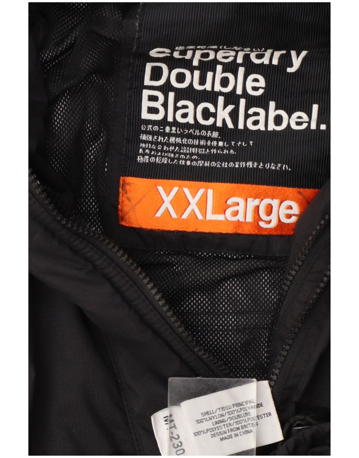 Chaqueta impermeable Superdry para mujer ES 40 2XL Nylon negro